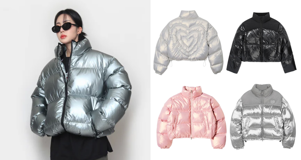 光沢でトレンド感バッチリ！メタリックダウン特集