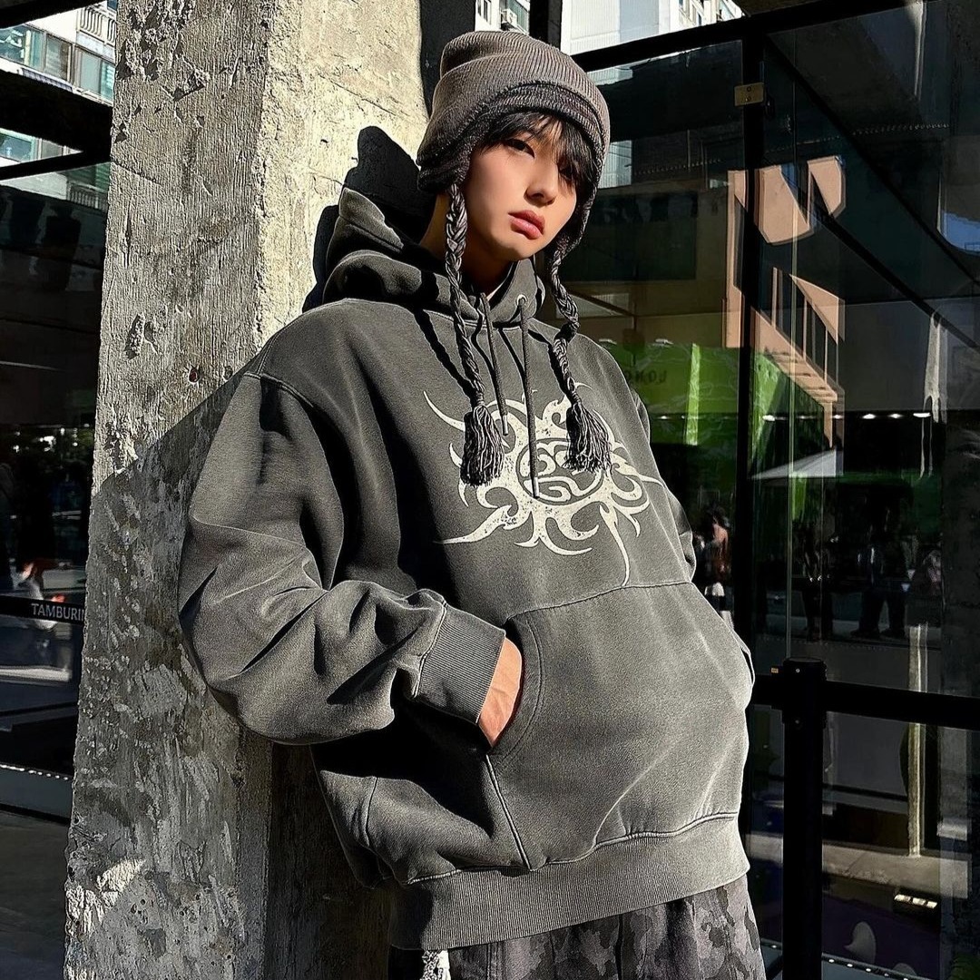 ★mahagrid★TRIBAL ECLIPSE PIGMENT HOODIE 74558cca5298757fc022cea32fda40