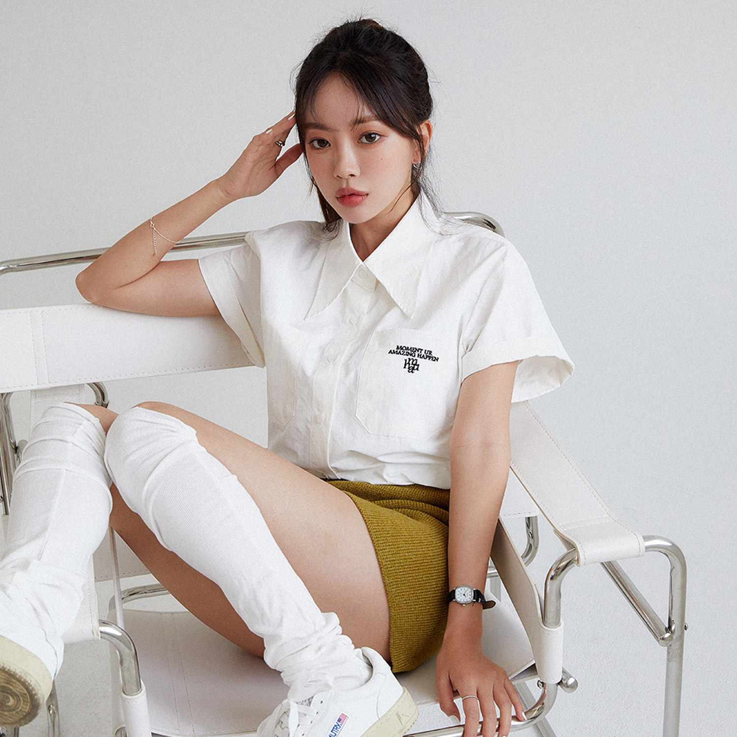 ●muahmuah● Logo Stitch Line Pants Ivory _MUP24802_ MUSINSA | MUAHMUAH Logo stitch line pants [ivory]