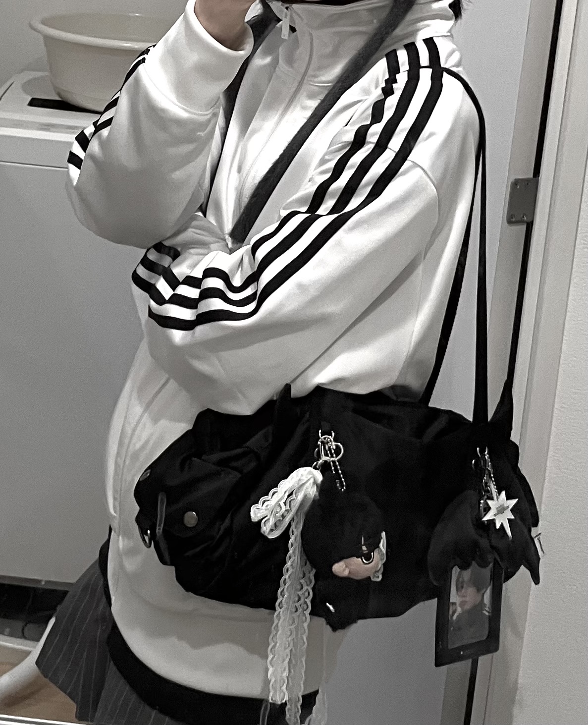 Devil round boston bag _ Black - Nuyet | 60% - Asian Fashion