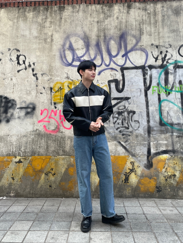 【SPERONE】Slit Leather Jacket Slit Leather Jacket (Black) - SPERONE | 60% - Asian Fashion