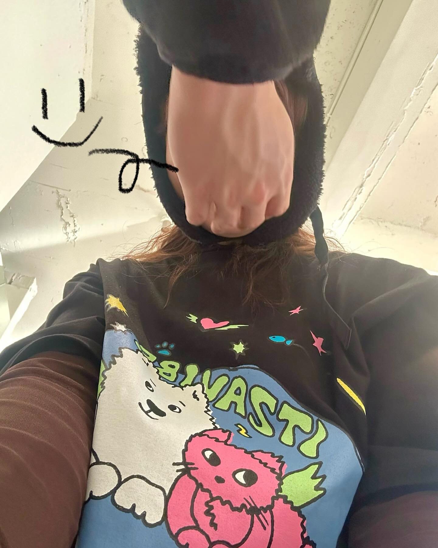 ◆ITZAVIBE◆ CATDOG IN SWEET  T SHIRT WHITE ITA25UT03WH CAT&DOG IN SWEET HOME T SHIRT - WHITE - ITZAVIBE