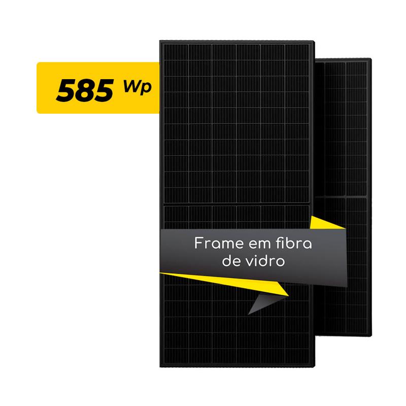 MÓDULO BIFACIAL 144 CÉL. N-TYPE 585W BLACK FRAME CABO 0,3M RONMA SOLAR