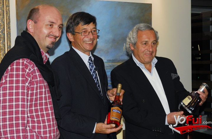 Jean Marc Van Kilsdonk, (Gerente de Licores, Pernod Ricard), Bertrand Guinoiseau, (Embajador Internacional de Cognac Martell), Enrique Cote Evans