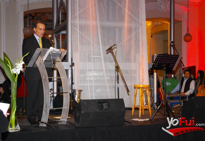 Sergio Henríquez, Presidente del Directorio de Correos de Chile, durante su discurso