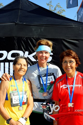 Albertina Zúñiga, María Cecilia Ortega, Erika Basaure (Categoría 66 años y más)