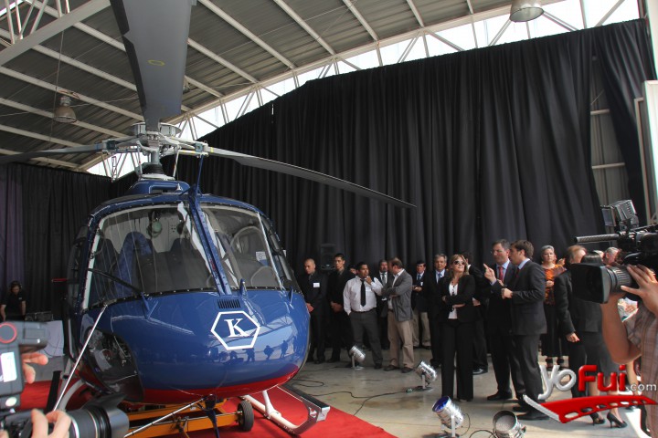 Fotografía en Lanzamiento de  helicóptero único en América, Aeródromo de Tobalaba