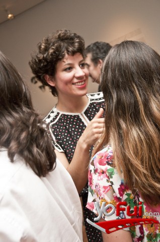 Francisca Benítez en inauguración de la Exposición Canto Visual