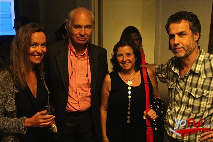 María Gracia Donoso, artista plástica, Sr. Donoso, padre de María Gracia, Soledad Leonicio, artista, Pablo Mc Clure, pintor