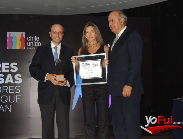 Fernando Cisternas, Gerente General Copefrut, Carolina Marcet, Jefa Com Corp. Copefrut, Luis Mayol, Ministro de Agricultura