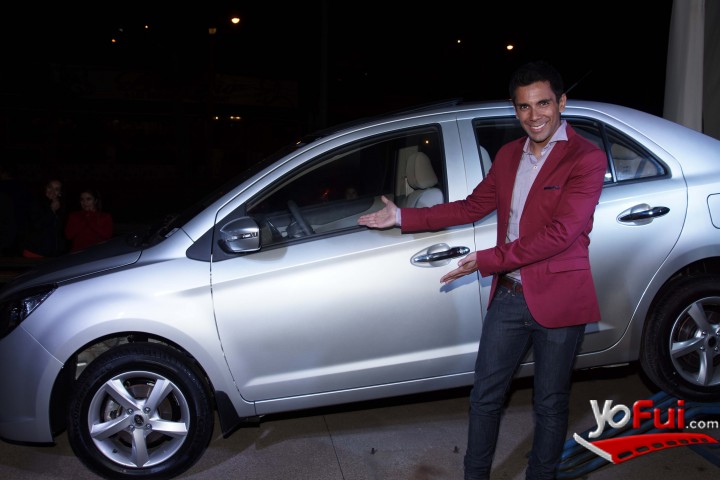 Juan Pablo Queraltó, presentando el Lifan 530
