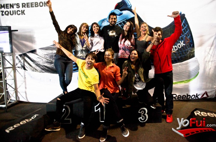 Podio de ganadores junto a embajadores Reebok