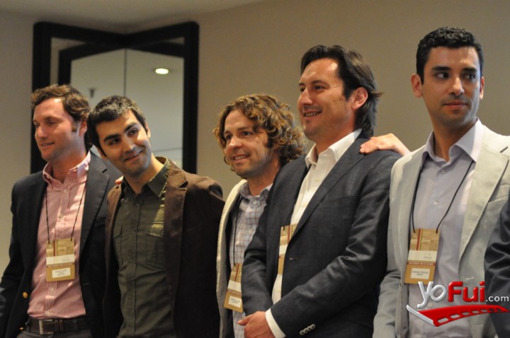 Alberto Siegel, Felipe Gutierrez (de Bisquertt), Patricio Celedon (de Viu Manent), Christian Rojas  (de LFE), Bernardo Troncoso (Enólogo de Montes)