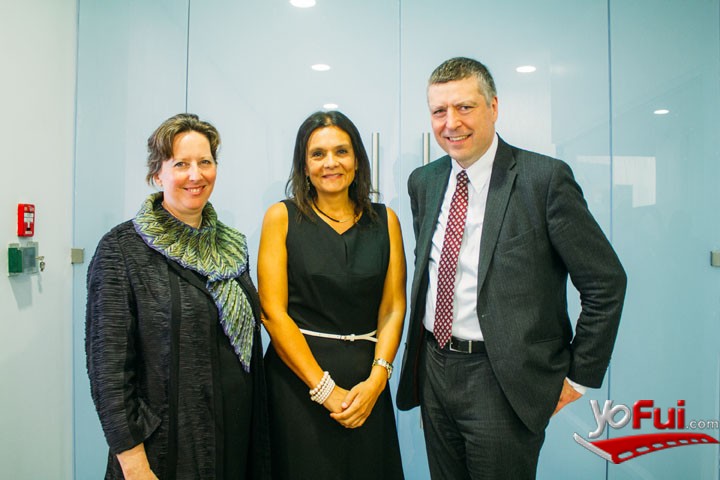 Fiona Clouder, Embajadora Británica en Chile, María José García, Ciarán Devane, CEO de Britihsh Council