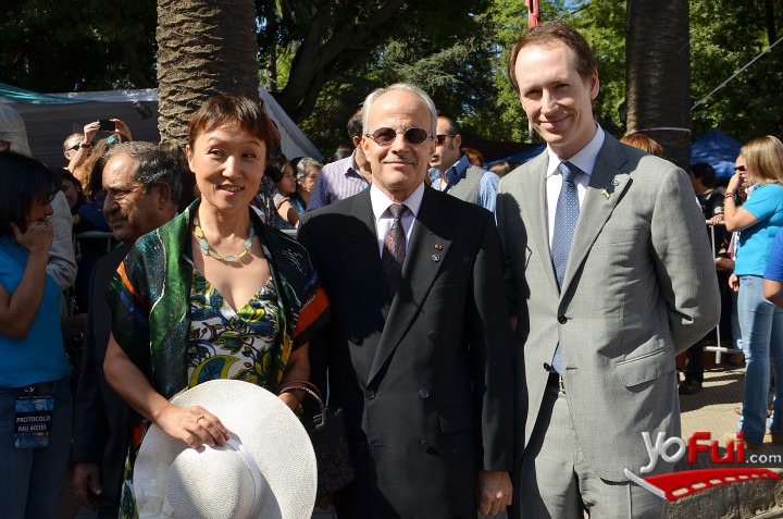 Takako Kawamura, esposa del Embajador de Jordania, Suheil Haddad, Embajador de Jordania, Miguel Torres Maczassek