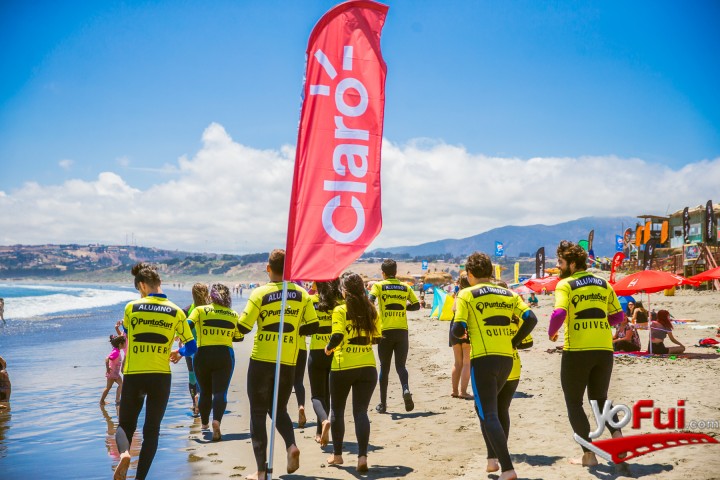 Fotografía en Claro Verano e Isidora Ureta realizaron una clínica de Surf en playa La Boca, Playa La Boca