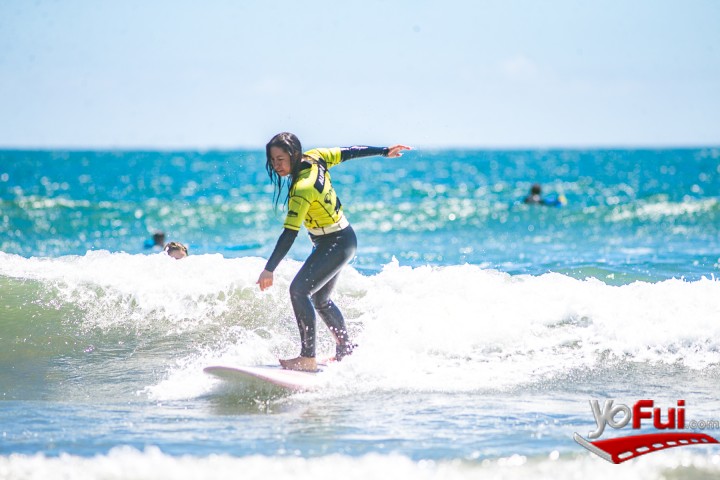 Fotografía en Claro Verano e Isidora Ureta realizaron una clínica de Surf en playa La Boca, Playa La Boca