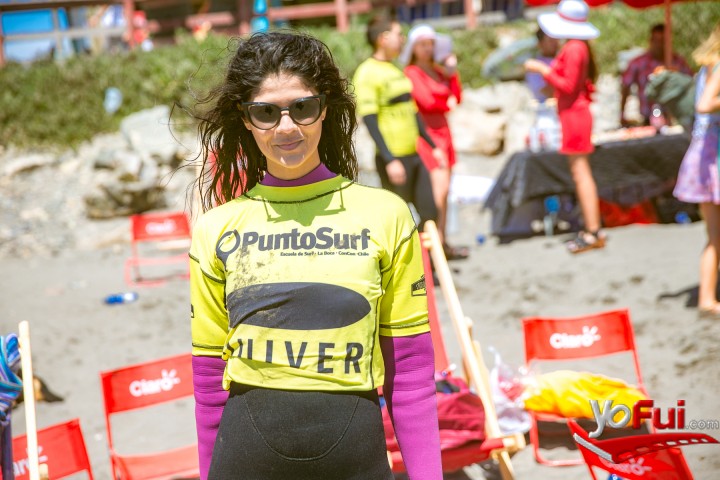 Fotografía en Claro Verano e Isidora Ureta realizaron una clínica de Surf en playa La Boca, Playa La Boca