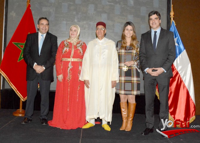Fidel Espinoza Kenza El Ghali Mohammed Nfissi Claudia Nogueira Gonzalo Fuenzalida, Kenza El Ghali, Embajadora de Marruecos en Chile, Mohammed Nfissi, esposo Embajadora, Claudia Nogueira, Gonzalo Fuenzalida
