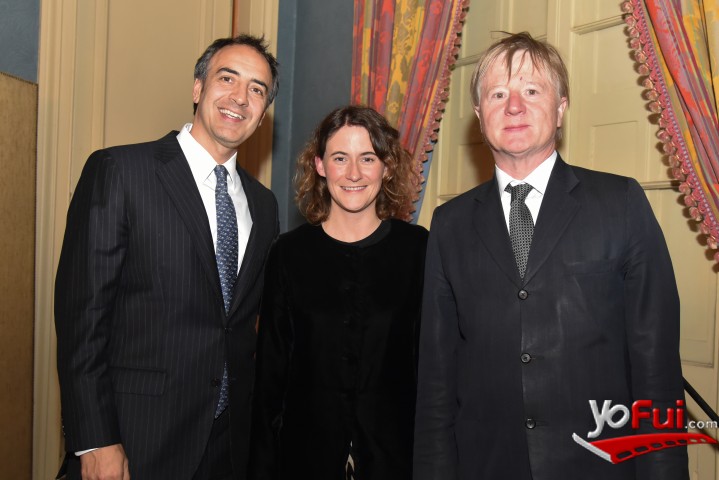 Andrés Lavados, Emily Faulconer, Patrick de Beyter, embajador de Bélgica en Chile