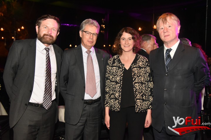 Edgar Doerig, embajador de Suiza, Claude Mauro, Emily Faulconer, Patrick de Beyter, embajador de Bélgica