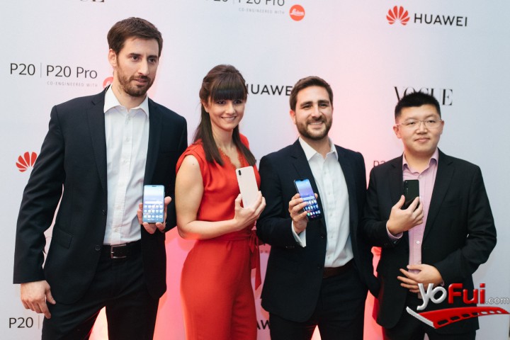 Juan Pablo León Soler, Elena Álvarez, directora de marketing, Marcelo Fuster, Steve Yang