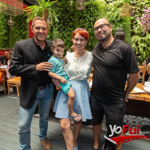 Thomas Pignal, Estefanía Opazo, Lalo Ibeas, vocalista de los Chancho en Piedra