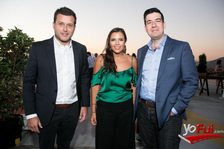 Enrique Rosende (gerente socios AmCham), Verónica Jadue, Juan Labaqui