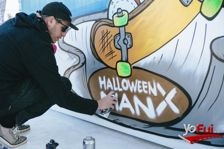 Fotografía en Halloween X invitó a reconocidos skaters a desafiar sus límites, Skatepark de La Reina