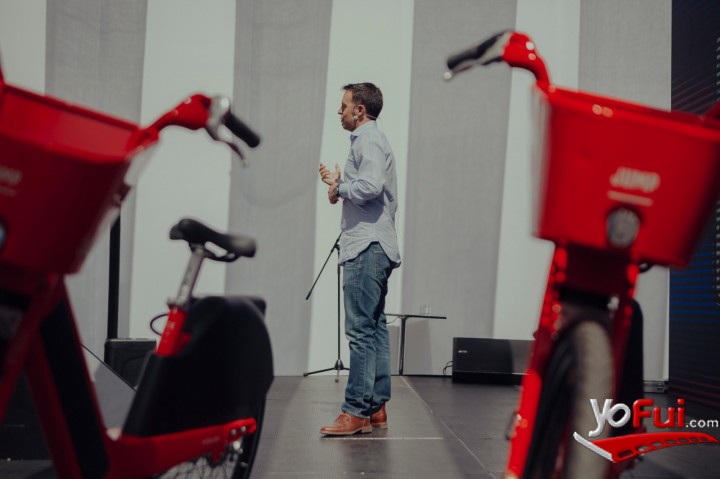 Fotografía en Uber incorpora a su plataforma bicicletas eléctricas, Explanada del Centro Parque