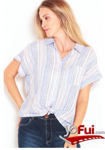 Blusa rayas manga corta
