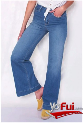Jeans ancho azul clásico