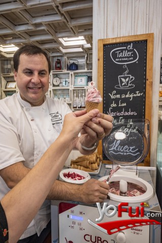 Elaboración helado en vivo