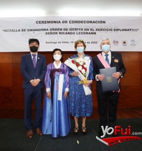 Embajador de Corea en Chile: Kyungtae Hwang, Mrs. Jeong-hee Kim, Sra. Cecilia Meyer, Ricardo Lessmann, CEO C-Trade