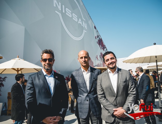 Diego Vignati, presidente de Nissan Chile y Perú, Ricardo Flamini, vicepresidente de Marketing y Ventas de Nissan Sudamérica, Sebastián Troncoso, director de Marketing de Nissan Chile