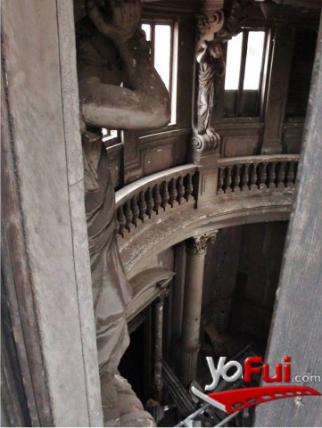 Vista interior del palacio, previo al incendio del año 2013