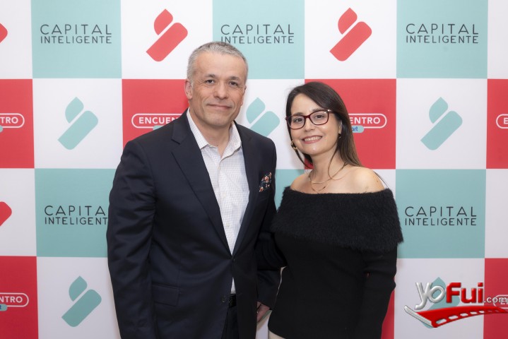 Oscar Landerretche, economista y speaker, Sandra Jerez, gerente general de Capital Inteligente