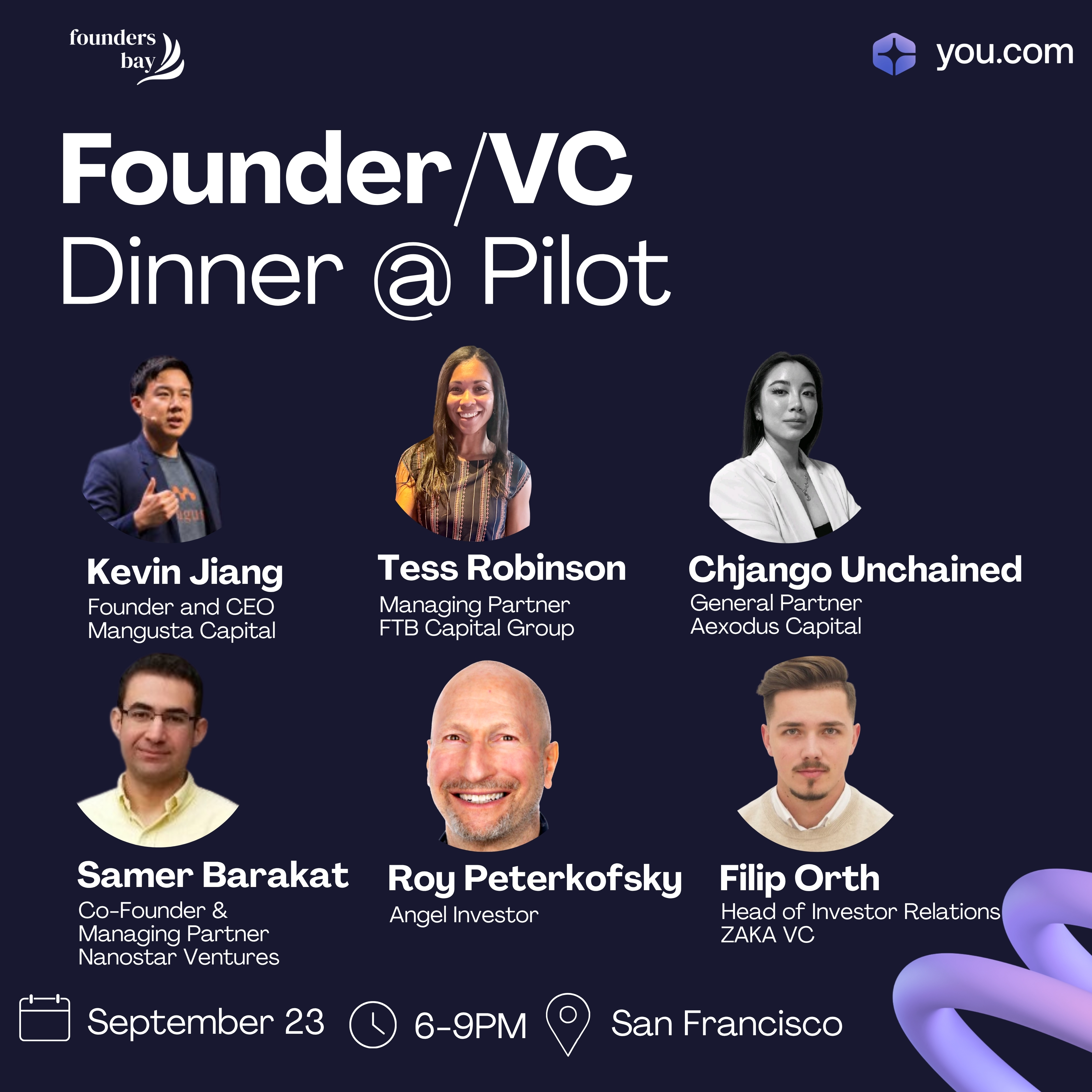Founder/VC Dinner @ Pilot