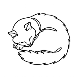 Napping Cat template