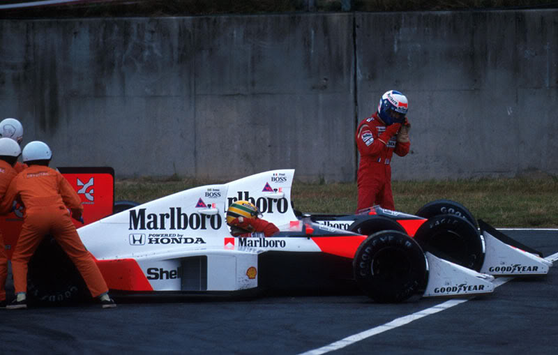 Senna e Prost Suzuka 1989