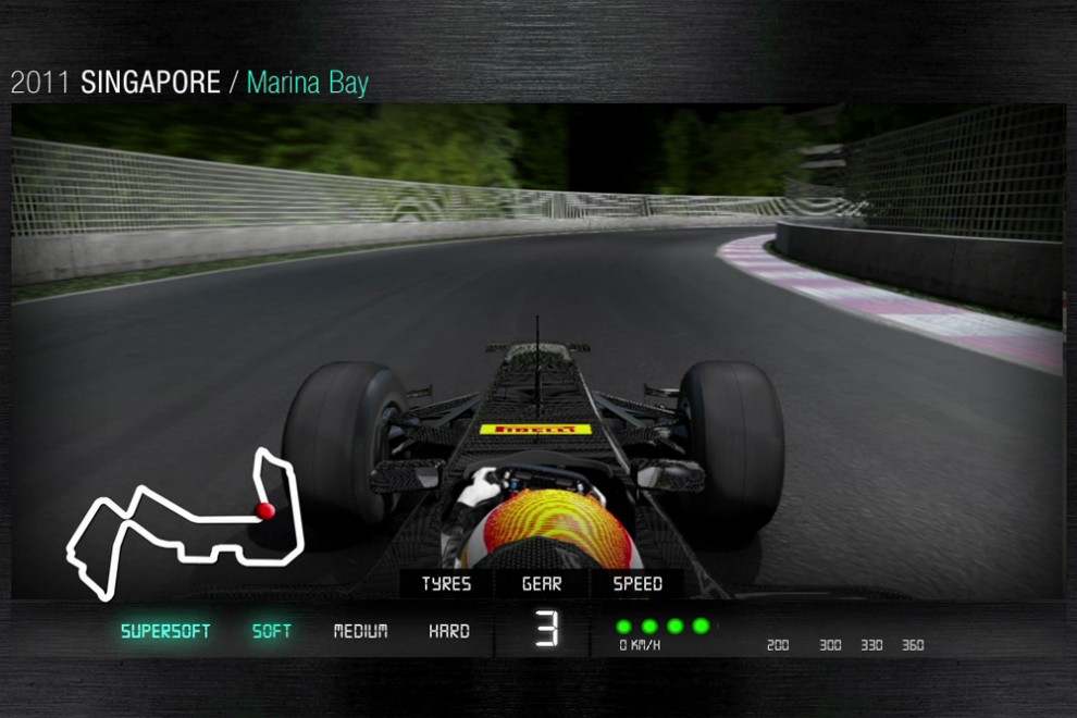 F1 | GP Singapore 2011:  In pista in 3D con il simulatore Pirelli