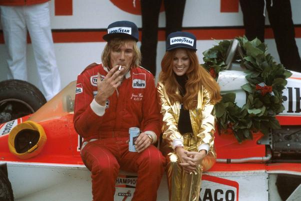 James Hunt iridato 1976 Fuji Japan