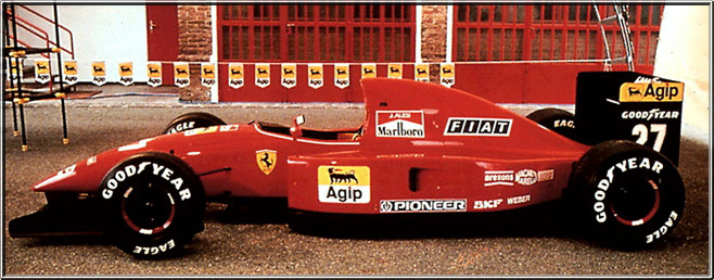 Ferrari F92A 1992 vista laterale