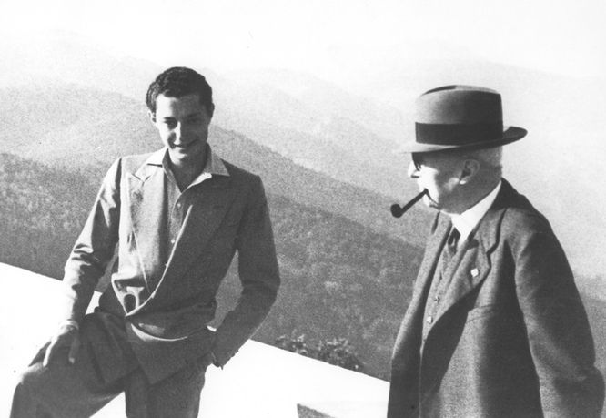 Gianni Agnelli con Senatore Agnelli 1940