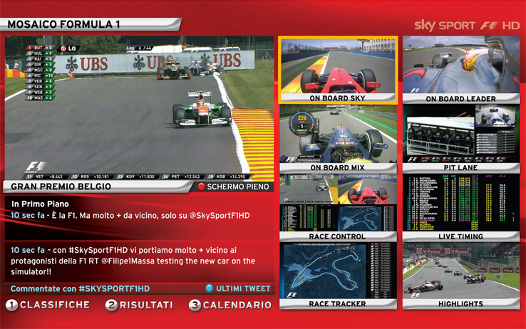 F1 | Sky Sport F1 tra on-board e 3D nel 2014