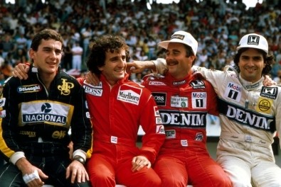 Prost, Senna, Mansell e Piquet 1986