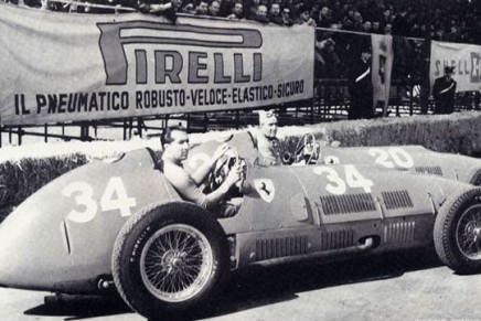 Alberto Ascari e Nino Farina Ferrari 1950 Pirelli