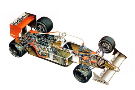 McLaren Mp4-4 vista tecnica