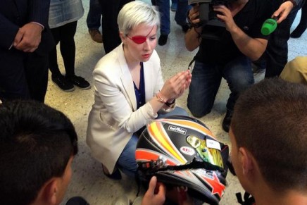 Maria De Villota casco incidente