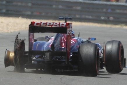 Vergne foratura Silverstone 2013